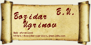 Božidar Ugrinov vizit kartica